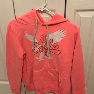 medium pink american eagle hoodie